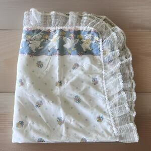 Vtg Fieldcrest Howard Kaplans French Barn Animals Crib Quilt Blanket Lace